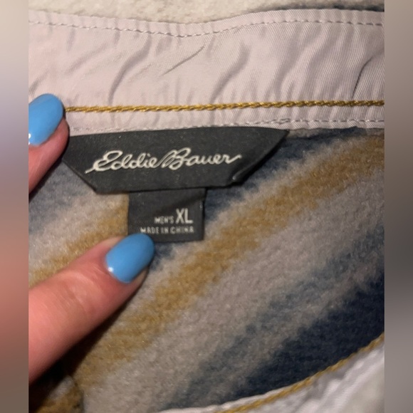 Eddie Bauer Multicolor Striped Button Up Pullover Size XL - Picture 5 of 5